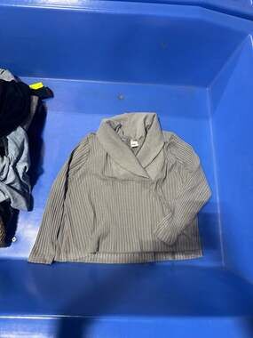 Nike Women's Yoga Luxe Ribbed Cover-Up Sweater Grey 3X